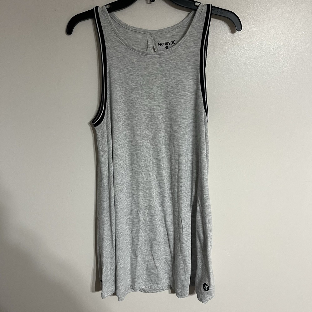 Hurley Nike Dri‎ Fit Women's Tank Athletic Dress Size Small Gray Open Back